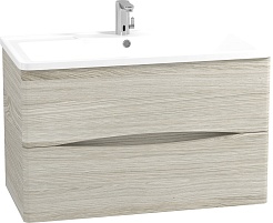 Водолей Мебель для ванной Adel 80 подвесная ореховый дубослив светлый – фотография-2